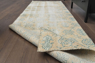 Distressed Vintage Oushak Runner - Thumbnail