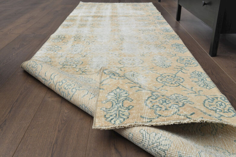 Distressed Vintage Oushak Runner