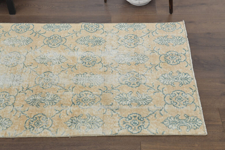 Distressed Vintage Oushak Runner