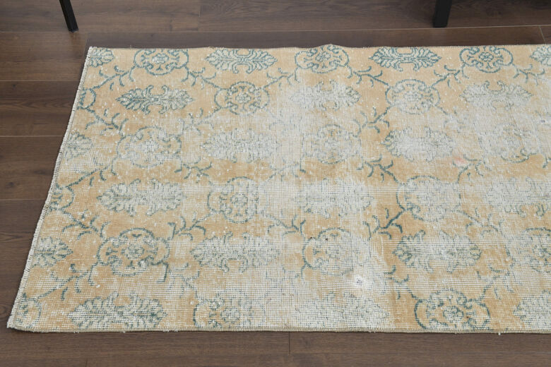 Distressed Vintage Oushak Runner