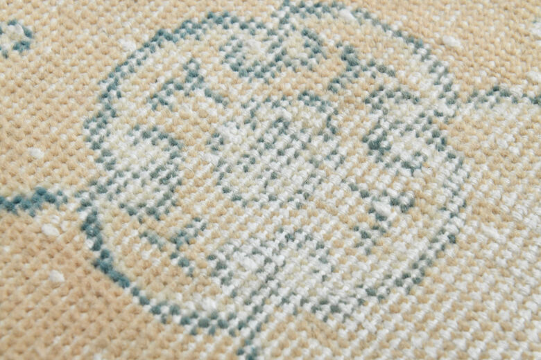 Distressed Vintage Oushak Runner