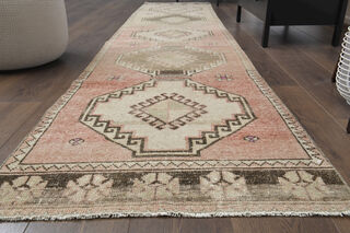 Turkish Vintage Runner Rug - Thumbnail