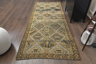 Vintage Turkish Runner Rug - Thumbnail