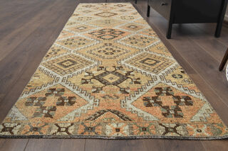 Vintage Turkish Runner Rug - Thumbnail