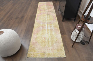 Antique Oushak Runner Rug - Thumbnail