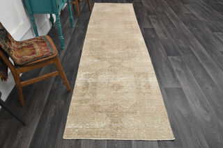 Antique Neutral Runner Rug - Thumbnail