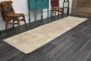 Antique Neutral Runner Rug - Thumbnail