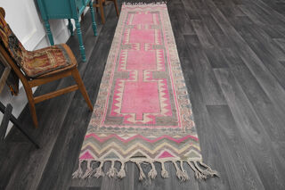 Vintage Turkish Runner Rug - Thumbnail