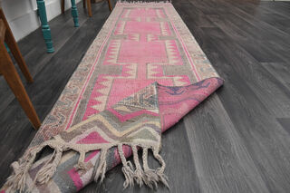 Vintage Turkish Runner Rug - Thumbnail