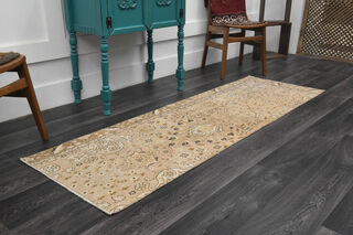 Floral Turkish Runner Rug - Thumbnail