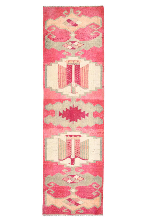 Eagle - Pink Hand-Knotted Runner Rug