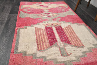 Eagle - Pink Hand-Knotted Runner Rug - Thumbnail