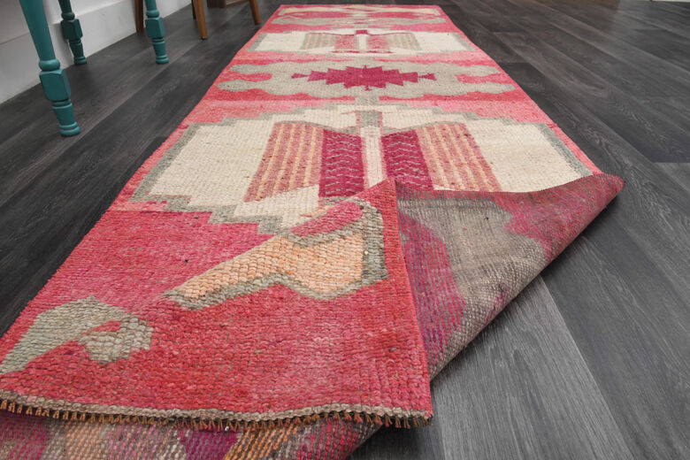 Eagle - Pink Hand-Knotted Runner Rug