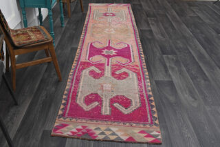 Vintage Turkish Runner Rug - Thumbnail