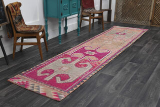 Vintage Turkish Runner Rug - Thumbnail