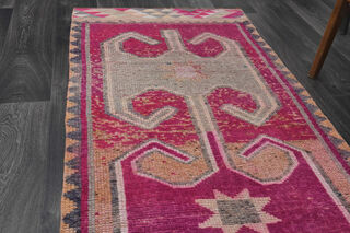 Vintage Turkish Runner Rug - Thumbnail