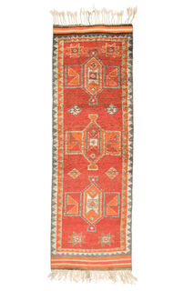 Turkish Vintage Runner Anatolian Rug - Thumbnail
