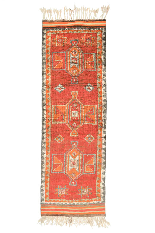 Turkish Vintage Runner Anatolian Rug