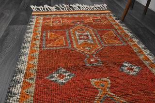 Turkish Vintage Runner Anatolian Rug - Thumbnail