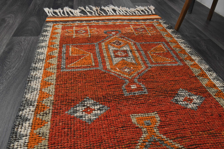 Turkish Vintage Runner Anatolian Rug