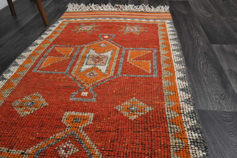 Turkish Vintage Runner Anatolian Rug