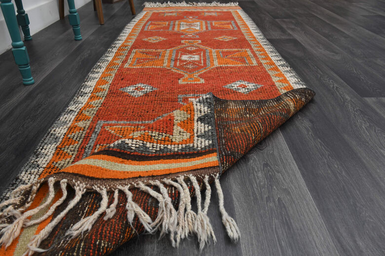 Turkish Vintage Runner Anatolian Rug