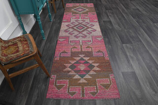 Vintage Turkish Runner Rug - Thumbnail