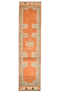 Vintage Turkish Runner Rug - Thumbnail