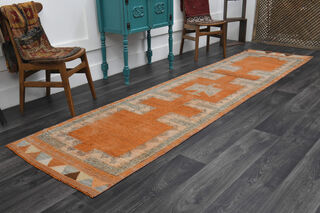 Vintage Turkish Runner Rug - Thumbnail