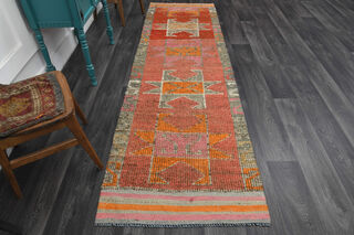 Hand-Knotted Turkish Runner Rug - Thumbnail