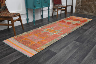 Hand-Knotted Turkish Runner Rug - Thumbnail