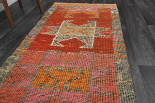 Hand-Knotted Turkish Runner Rug - Thumbnail