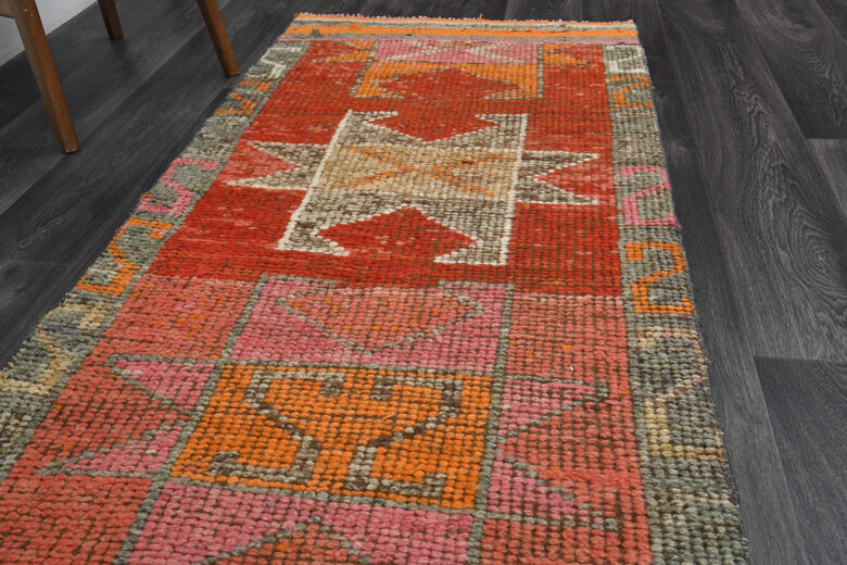 Hand-Knotted Turkish Runner Rug