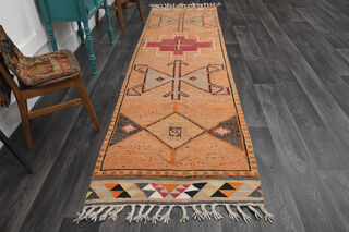 Tasseled Turkish Runner Rug - Thumbnail