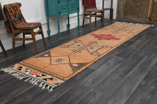 Tasseled Turkish Runner Rug - Thumbnail