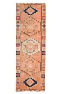 Handwoven Turkish Runner Rug - Thumbnail