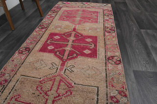 Hand-Knotted Vintage Runner Rug - Thumbnail