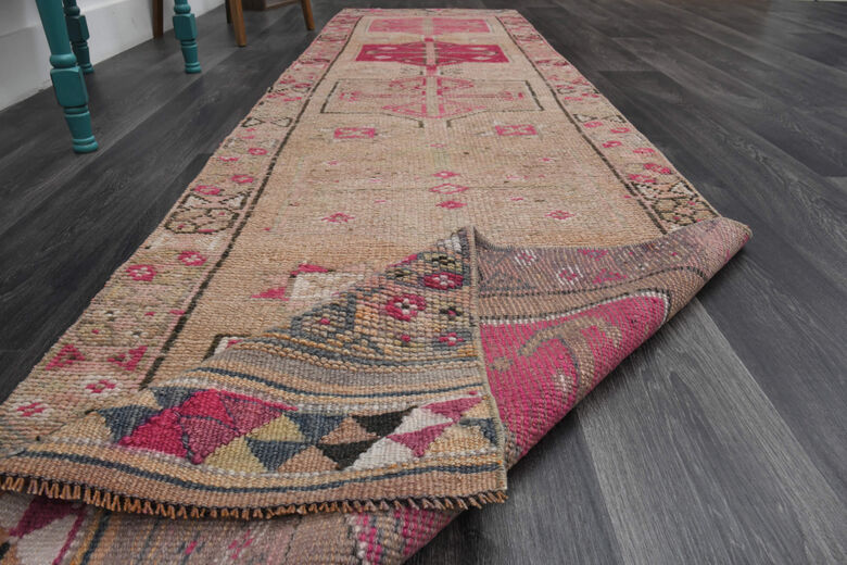 Hand-Knotted Vintage Anatolian Runner Rug