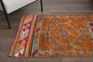 Handwoven Vintage Runner Rug - Thumbnail