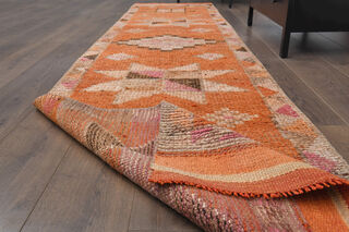 Hand-Knotted Vintage Runner Rug - Thumbnail