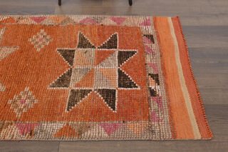 Hand-Knotted Vintage Runner Rug - Thumbnail