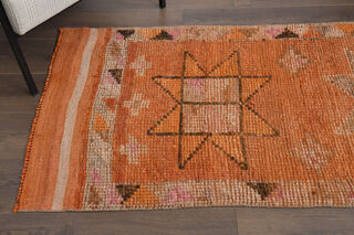 Hand-Knotted Vintage Runner Rug - Thumbnail