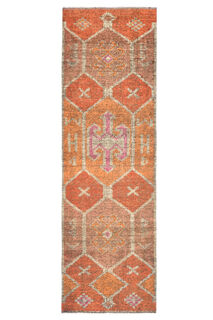 Turkish Vintage Runner Rug - Thumbnail