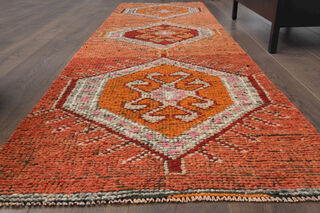 Turkish Vintage Runner Rug - Thumbnail