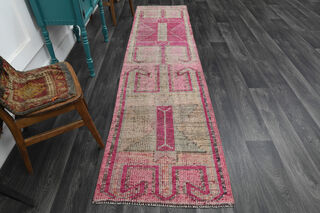 Turkish Vintage Runner Rug - Thumbnail