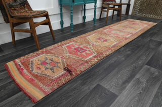 Turkish Vintage Handmade Runner - Thumbnail