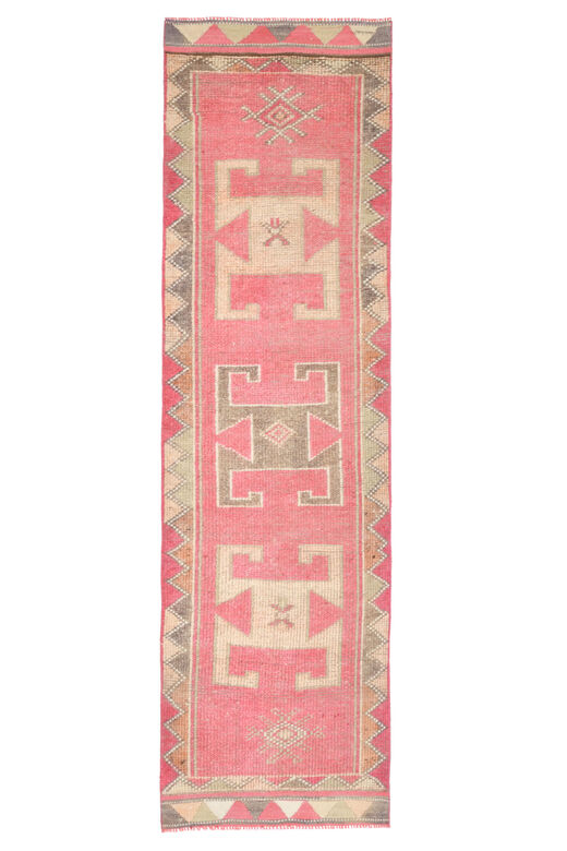 Handmade Pink Runner Rug