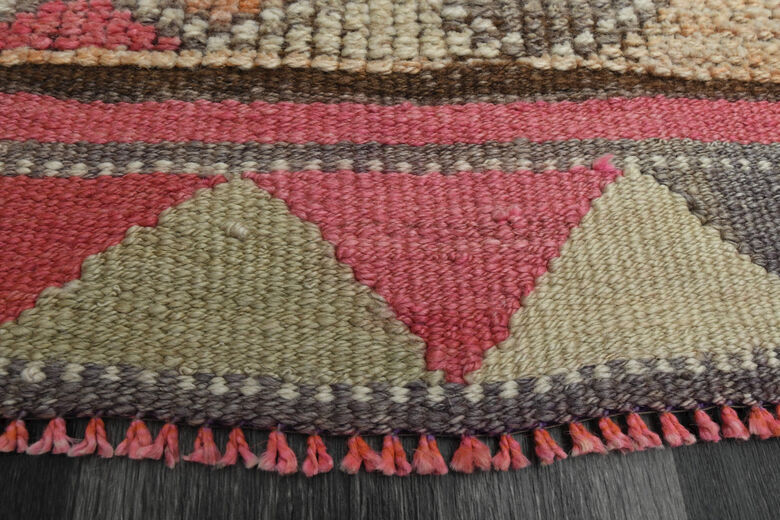 Handmade Pink Runner Rug