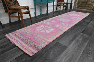 Turkish Vintage Runner Rug - Thumbnail