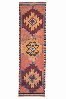 Turkish Vintage Runner Rug - Thumbnail